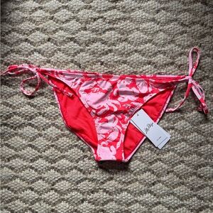 Lilly Pulitzer Red and Pink Camara Bikini Bottom